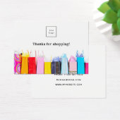 Zakelijke winkel bedankt voor je winkelen visitekaartje (Bureau)