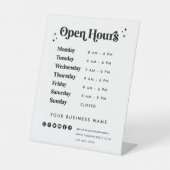 Zakelijke winkel Openingstijden Winkelbord Reclamebord Met Voetstuk (Voorkant)