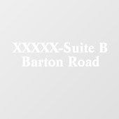 Zakelijke winkeladres straatadres nummer personali raamsticker (Vel)