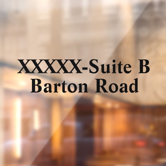 Zakelijke winkeladres straatadres nummer personali raamsticker (Vel 2)