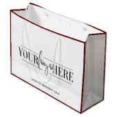 Zakelijke winkelzak met eigen logo groot cadeauzakje (Voorkant Gekanteld)