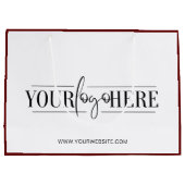 Zakelijke winkelzak met eigen logo groot cadeauzakje (Achterkant)