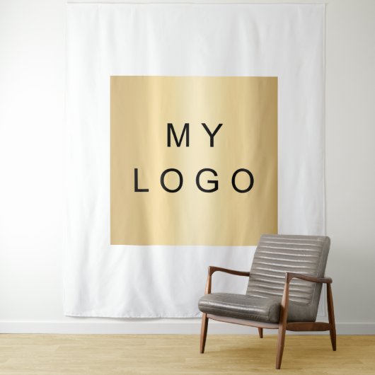 Zakelijke zakelijke logo aangepaste merkkleur wandkleed (In situ)