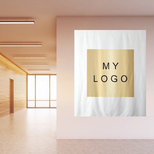 Zakelijke zakelijke logo aangepaste merkkleur wandkleed