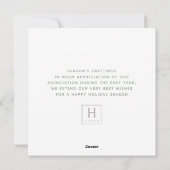 Zakelijke zakelijke Logo Client Appreciation Green Feestdagenkaart (Achterkant)