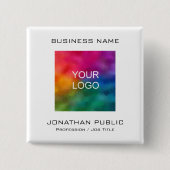 Zakelijke zakelijke Logo Sjabloon Vierkante Button 5,1 Cm (Voorkant)