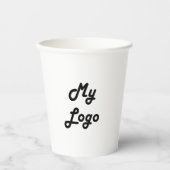 Zakelijke zakelijke logo white papieren bekers (Voorkant)