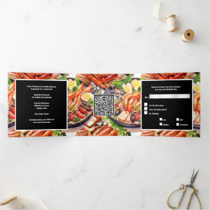 Zakelijke zeevruchten jaareinde functie paella ger drieluik uitnodiging