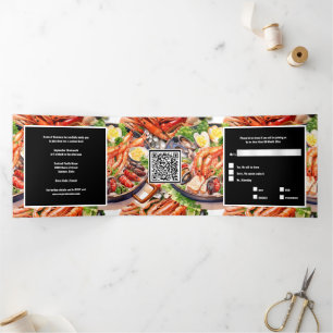 Zakelijke zeevruchten jaareinde functie paella sch drieluik uitnodiging