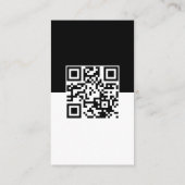 Zakelijke Zwart-Wit Foto QR-code Consultant Visitekaartje (Achterkant)