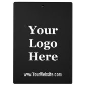 Zakelijke zwart-wit Logo Website Sjabloon Klembord (Achterkant)