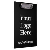 Zakelijke zwart-wit Logo Website Sjabloon Klembord (Rechts)