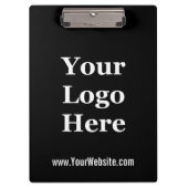 Zakelijke zwart-wit Logo Website Sjabloon Klembord (Voorkant)