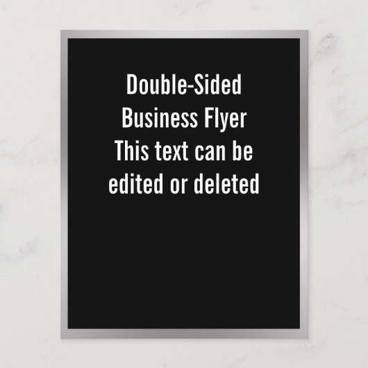 Zakelijke zwarte en zilveren blanco Sjabloon Flyer (Voorkant)
