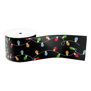 Zakelijke Zwarte Kerstverlichting Grosgrain Lint