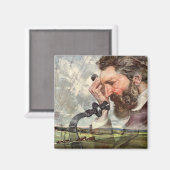  zaken, Alexander Graham Bell Telefoon Magneet (Voorkant / Achterkant)