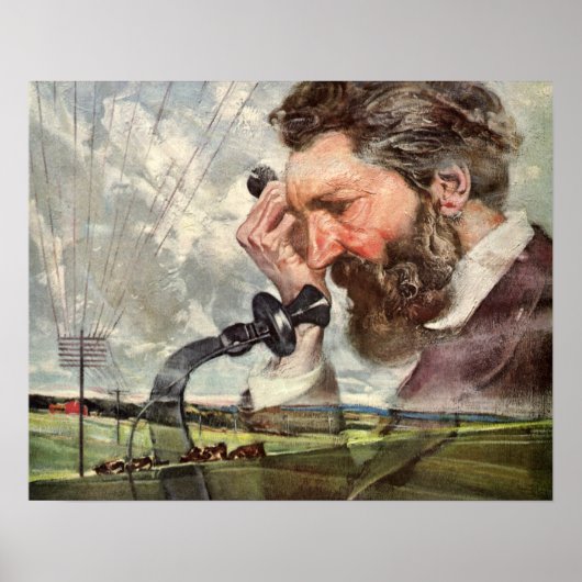  zaken, Alexander Graham Bell Telefoon Poster (Voorkant)