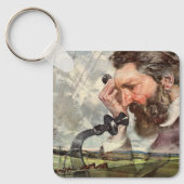 zaken, Alexander Graham Bell Telefoon Sleutelhanger (Voorkant)