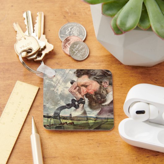 zaken, Alexander Graham Bell Telefoon Sleutelhanger (Bureau)