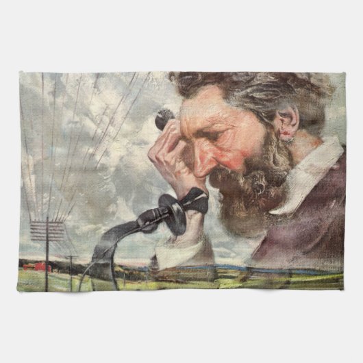  zaken, Alexander Graham Bell Telefoon Theedoek (Horizontaal)