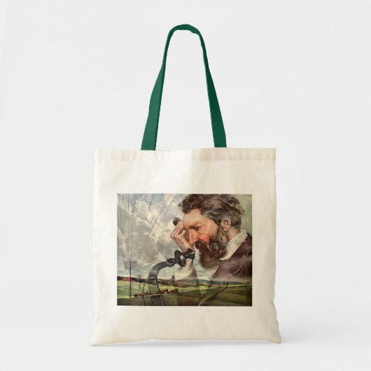  zaken, Alexander Graham Bell Telefoon Tote Bag (Voorkant)
