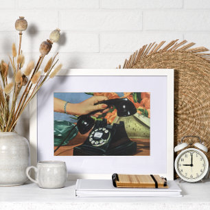 Zaken, Antiek Telefoon met Rotary Wijzerplaat Poster