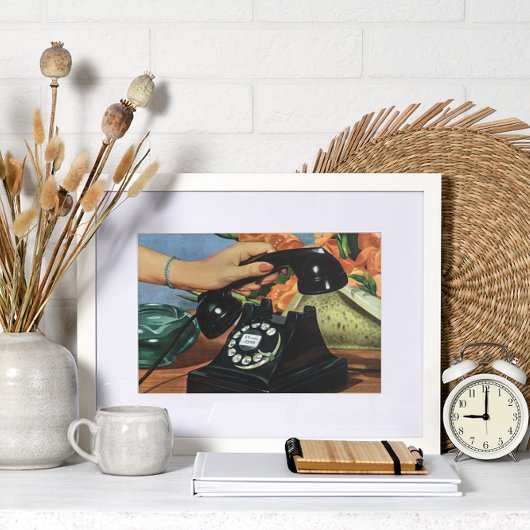  Zaken, Antiek Telefoon met Rotary Wijzerplaat Poster