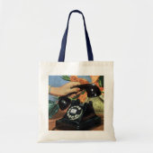  Zaken, Antiek Telefoon met Rotary Wijzerplaat Tote Bag (Voorkant)