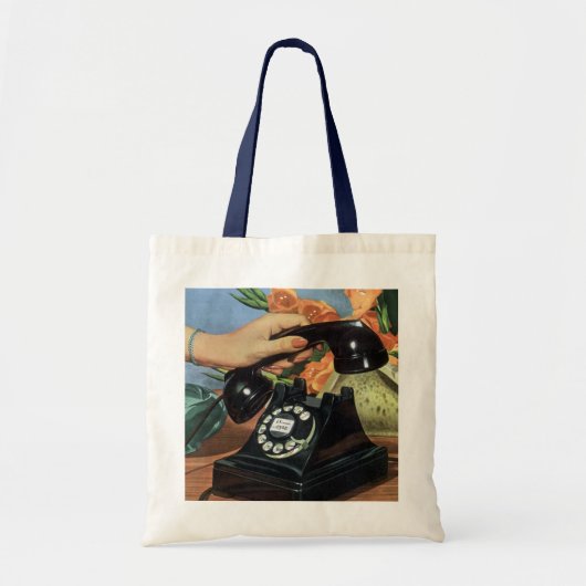  Zaken, Antiek Telefoon met Rotary Wijzerplaat Tote Bag (Voorkant)