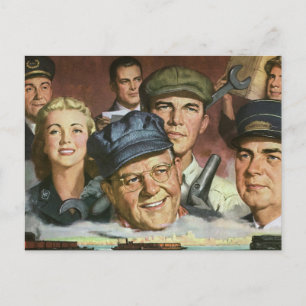 Zaken Beroepen, Vintage Patriottisch Patriottisme Briefkaart