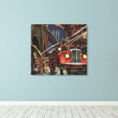  zaken, brandweerlieden brandweerauto's canvas afdruk (Insitu (Houten vloer))