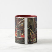  zaken, brandweerlieden brandweerauto's mok (Midden)