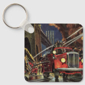  zaken, brandweerlieden brandweerauto's sleutelhanger (Voorkant)