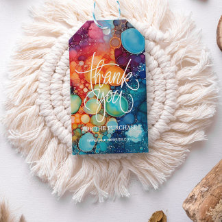  zaken dank u levendige kleuren cadeaulabel