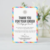 ZAKEN DANK U modern ordetussenvoegsel kleurrijk Bedankkaart (Staand voorkant)