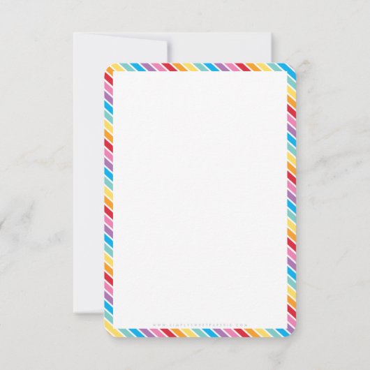 ZAKEN DANK U modern ordetussenvoegsel kleurrijk Bedankkaart (Achterkant)