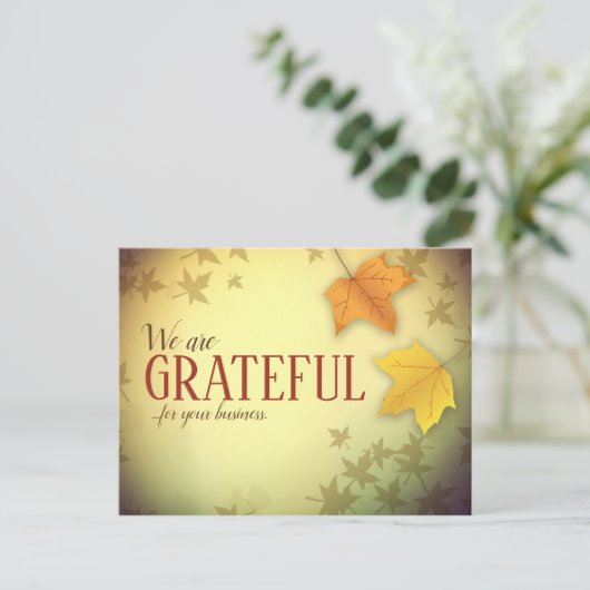 Zaken Dankzeggings Postkaarten voor Herfst (Staand voorkant)