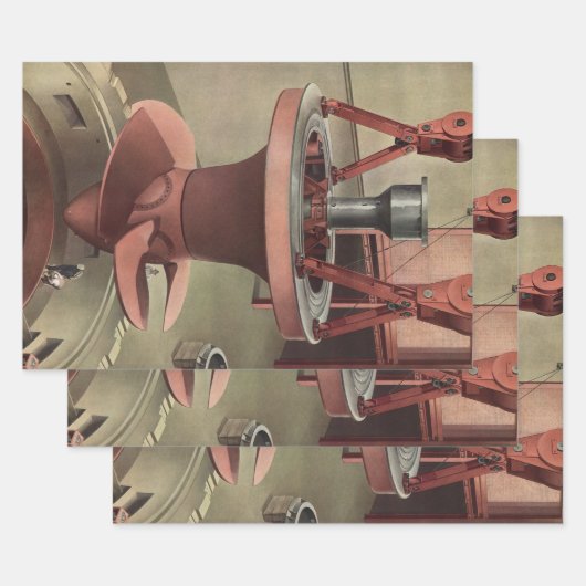  zaken, de energie van de reuzenturbine inpakpapier vel (Set)