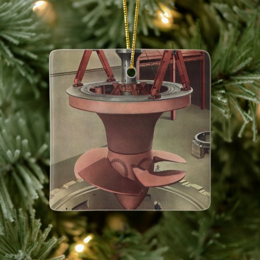 zaken, de energie van de reuzenturbine keramisch ornament (Boom)