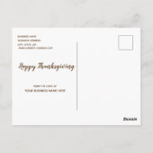 Zaken-herfst-dankdag-ansichtkaarten Briefkaart (Achterkant)