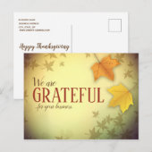 Zaken-herfst-dankkaartjes Briefkaart (Voorkant / Achterkant)