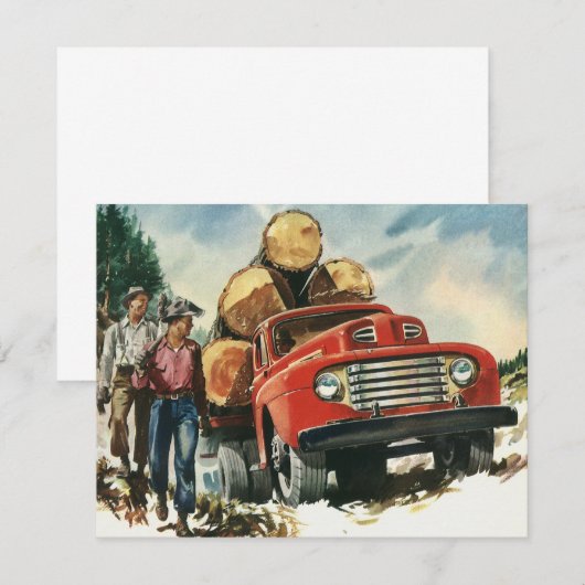 zaken, Logging Vracht met Lumberjacks (Voorkant / Achterkant)