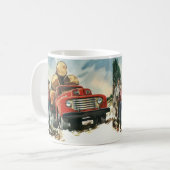  zaken, Logging Vracht met Lumberjacks Koffiemok (Voorkant links)