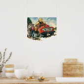 zaken, Logging Vracht met Lumberjacks Poster (Keuken)