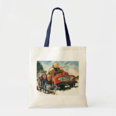  zaken, Logging Vracht met Lumberjacks Tote Bag (Voorkant)