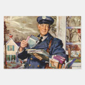  zaken, Mailman die brieven van de Post levert Inpakpapier Vel (Voorkant 3)