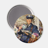  zaken, Mailman die brieven van de Post levert Magneet (Voorkant / Achterkant)