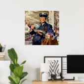  zaken, Mailman die brieven van de Post levert Poster (Thuiskantoor)