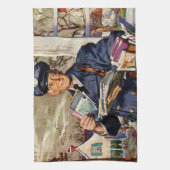  zaken, Mailman die brieven van de Post levert Theedoek (Verticaal)