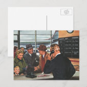 zaken, mensen bij Luchtvaartteller Briefkaart (Voorkant / Achterkant)